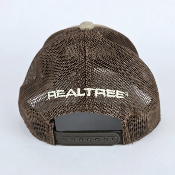 REALTREE Snapback Outdoor Cap Trucker Hat Classic Cap Brown Camo Mesh Antlers - Picture 5 of 11